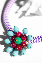 Load image into Gallery viewer, MARIGOLD TURQUOISE FLOWER SHORT NECKLACE