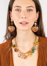 Load image into Gallery viewer, AMORE ORANGE STUD EARRINGS