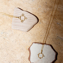 Load image into Gallery viewer, LITTLE SQUARE CROSS PENDANT WITH DIAMONDS

