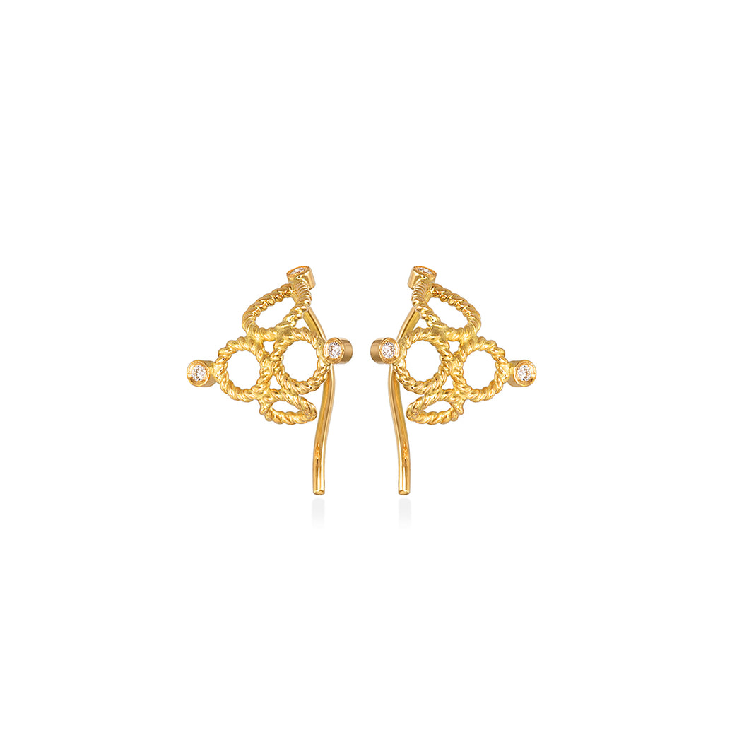 SMAILL BOMB EARRINGS WITH DIAMONDS