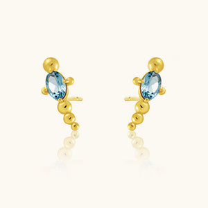 SUNLIGHT LONDON BLUE TOPAZ SINGLE EARRING