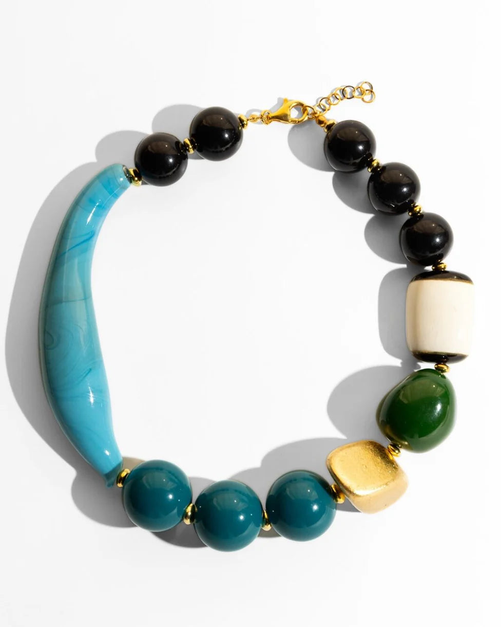 BLUE MURANO SHORT NECKLACE