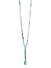 Load image into Gallery viewer, AQUA BLUE LONG NECKLACE
