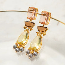 Load image into Gallery viewer, LUCIANA YELLOW DANGLE EARRINGS

