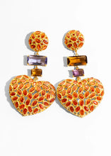 Load image into Gallery viewer, AMORE ORANGE STUD EARRINGS
