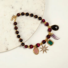 Load image into Gallery viewer, CLAUDIA RED NECKLACE WITH CHARMS
