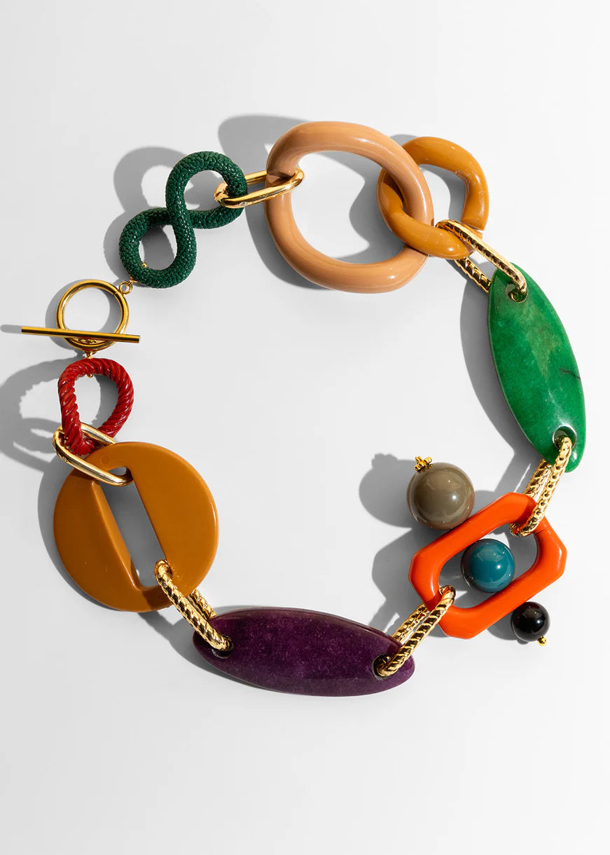 ZAZA CHAIN NECKLACE WITH  AGATE