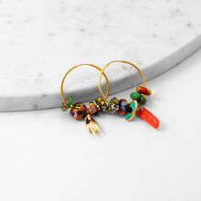 Load image into Gallery viewer, AYLIN HOOP EARRINGS WITH BEADS
