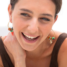 Load image into Gallery viewer, AYLIN HOOP EARRINGS WITH BEADS
