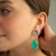 Load image into Gallery viewer, AMALIA GREEN DANGLE EARRINGS
