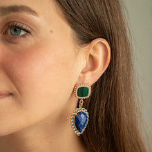 Load image into Gallery viewer, AMALIA BLUE DANGLE EARRINGS
