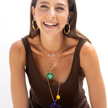 Load image into Gallery viewer, AMORE NECKLACE WITH GREEN HEART

