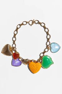 LUCY NECKLACE WITH MULTICOLOR HEARTS