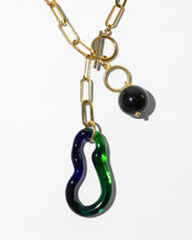 Load image into Gallery viewer, PLUME MURANO AND BLUE GOLDSTONE CHAIN NECKLACE
