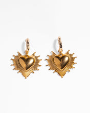 Load image into Gallery viewer, CUORE GOLDPLATED HOOP EARRINGS
