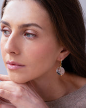 Load image into Gallery viewer, CASHMERE CRYSTAL QUARTZ DRAGON HOOPS
