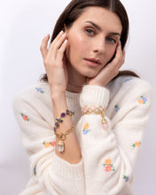 Load image into Gallery viewer, CUPOLA CARVED CRYSTAL QUARTZ BRACELET
