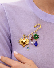 Load image into Gallery viewer, AMULET CRYSTAL PIN BROOCH
