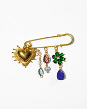 Load image into Gallery viewer, AMULET CRYSTAL PIN BROOCH
