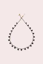 Load image into Gallery viewer, WHITNEY FACETED DB NECKLACE  BLACK SPINEL
