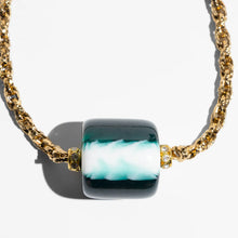 Load image into Gallery viewer, LIVIA CHAIN NECKLACE WITH GREEN BEAD
