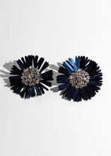 Load image into Gallery viewer, DIDI BLUE FLOWER CLIP EARRINGS
