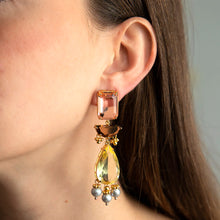 Load image into Gallery viewer, LUCIANA YELLOW DANGLE EARRINGS
