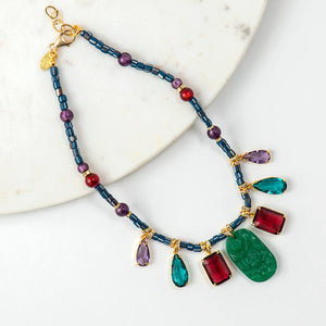 RASHIDA NECKLACE WITH GREEN JADE