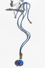Load image into Gallery viewer, BLUE MURANO CORD NECKLACE

