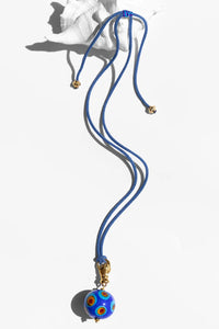 BLUE MURANO CORD NECKLACE