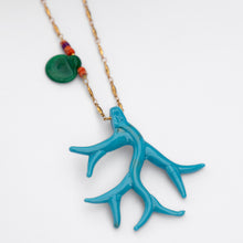 Load image into Gallery viewer, MURANO CORAL CHAIN PENDANT NECKLACE
