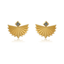 Load image into Gallery viewer, FLYING FOLDS TOURMALINE EARRINGS
