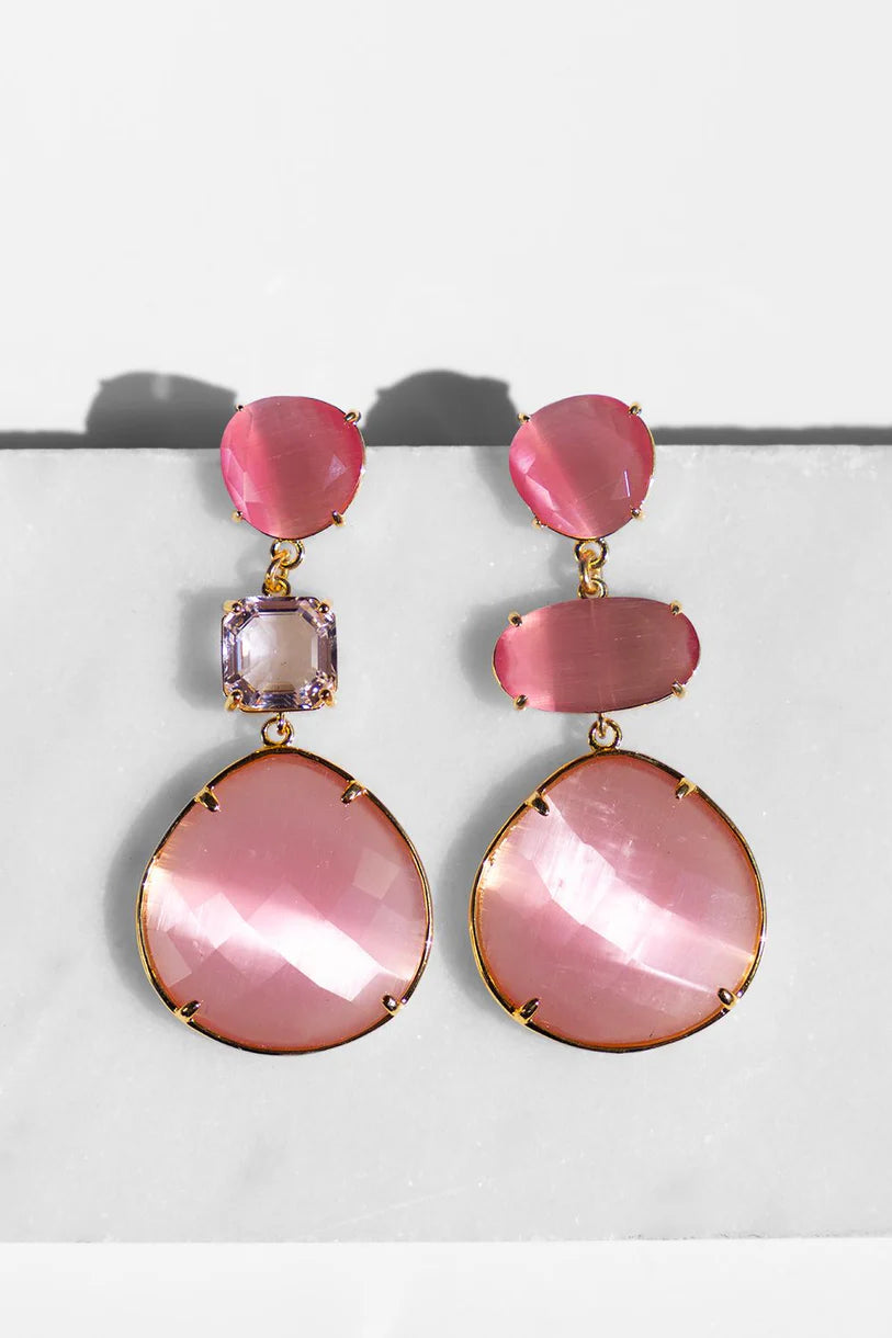 BRIGITTE PINK EARRINGS