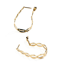 Load image into Gallery viewer, MEDIUM OVAL CHAIN HOOPS
