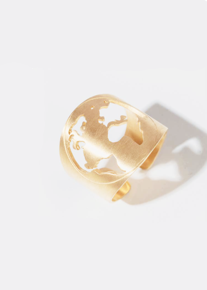 COSMOS GOLD PLATED RING
