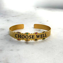 Load image into Gallery viewer, CHOOSE WELL AFFIRMATION CUFF BRACELET
