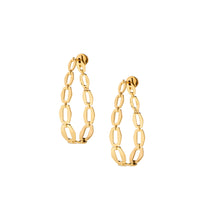 Load image into Gallery viewer, MEDIUM OVAL CHAIN HOOPS
