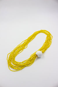 YELLOW STRINGS NECKLACE