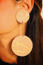 Load image into Gallery viewer, LINEAR CIRCLE EARRINGS
