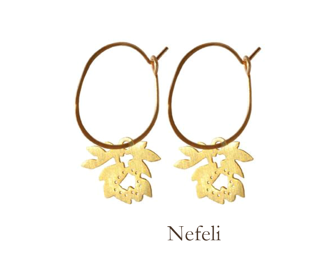 NEFELI GOLD PLATED EARRINGS