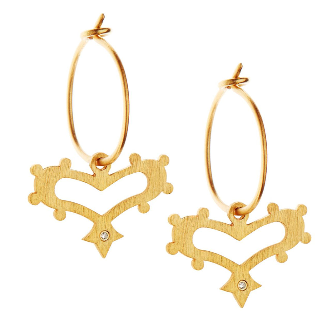 DILLON GOLD PLATED SILVER EARRINGS