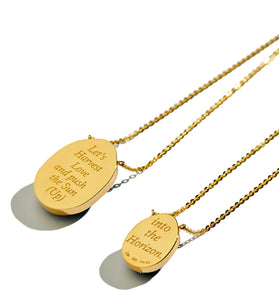 LUNA ESCAPULARIO DIAMOND NECKLACE