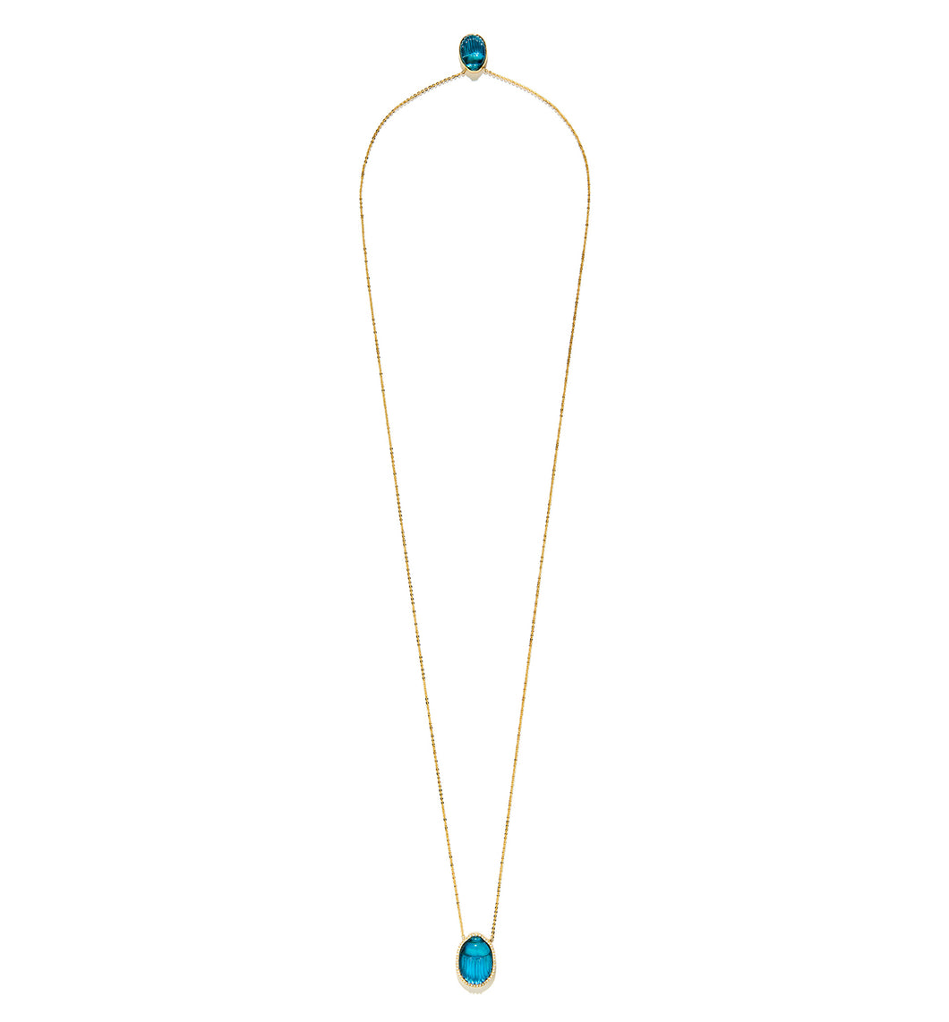 LUNA ESCAPULARIO DIAMOND NECKLACE