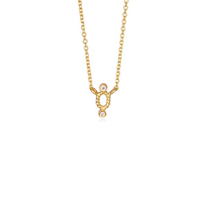 OVAL NECKLACE WITH DIAMONDS