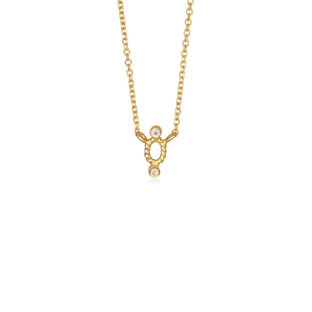 OVAL NECKLACE WITH DIAMONDS