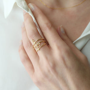 OVAL RING WITH DIAMONDS